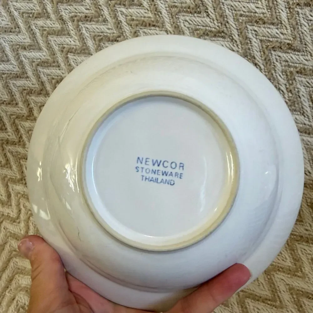 Vintage 1987 Newcor Stoneware Countryside Goose Cereal Soup Bowls Set of 7